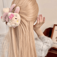 Thumbnail for Sanrio Plush Hello Kitty Chignon Claw Clip Hair Clip - ArtGalleryZen