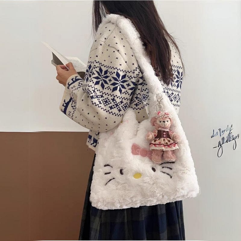 Sanrio Plush Hello Kitty Shoulder Bag - ArtGalleryZen