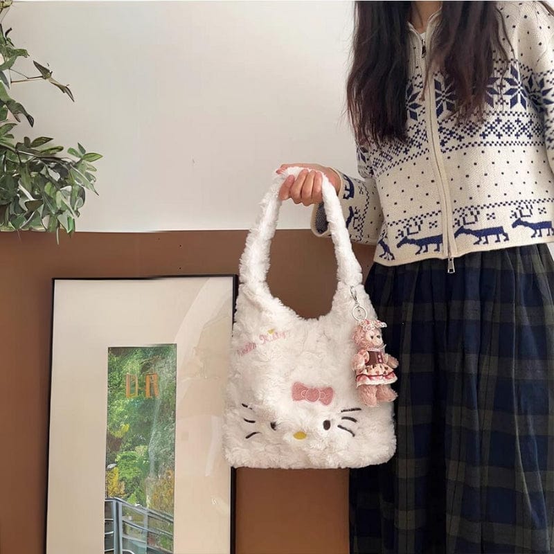Sanrio Plush Hello Kitty Shoulder Bag - ArtGalleryZen