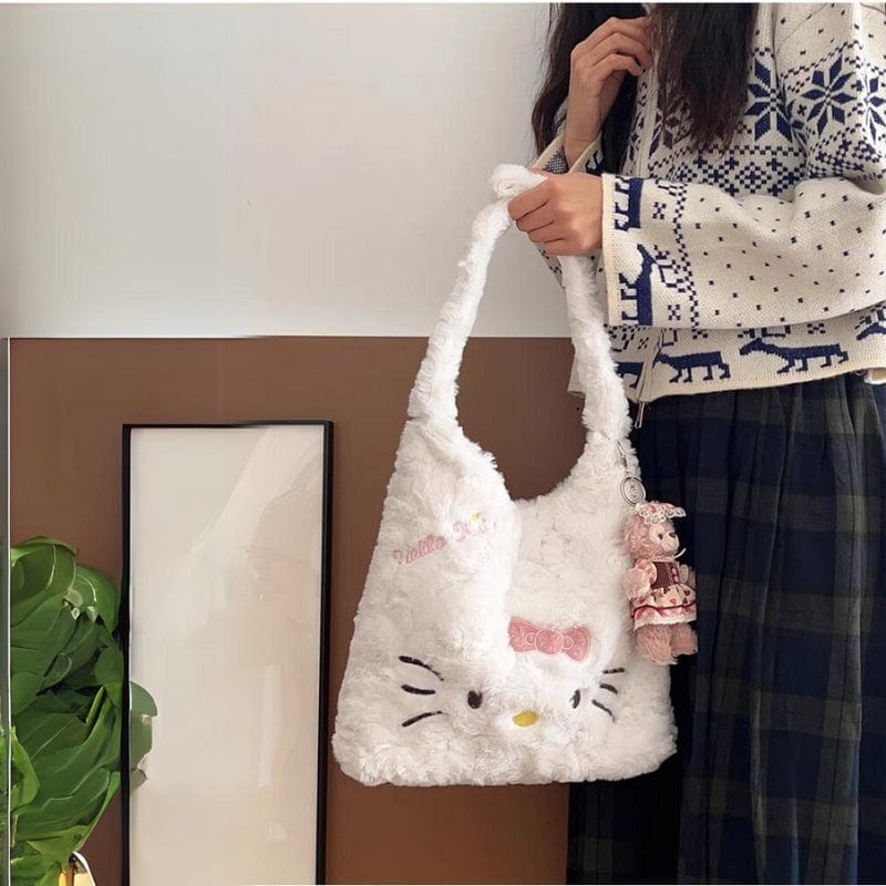 Sanrio Plush Hello Kitty Shoulder Bag - ArtGalleryZen