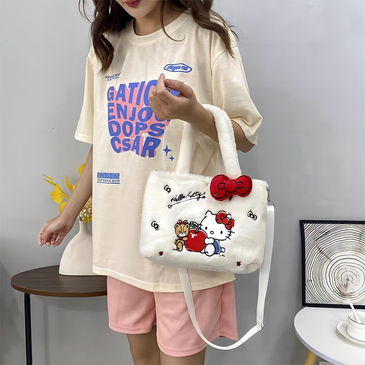Sanrio Plush Single Shoulder Crossbody Bag - ArtGalleryZen