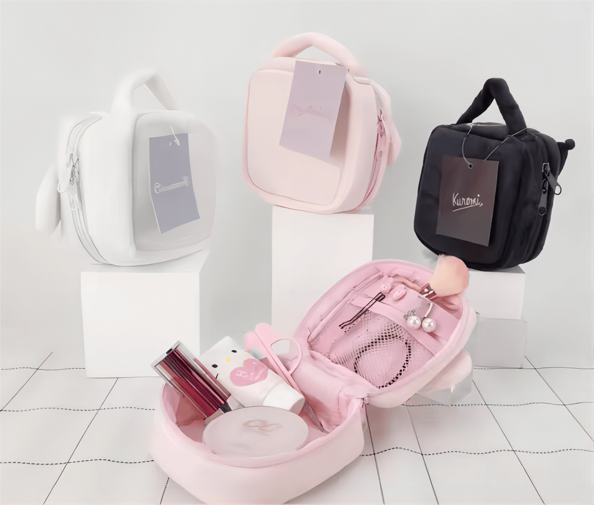 Sanrio Plush Small Square Bag Cosmetic Toiletry Bag Portable Travel Organizer - ArtGalleryZen