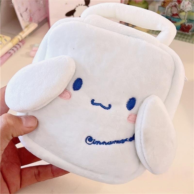Sanrio Plush Small Square Bag Cosmetic Toiletry Bag Portable Travel Organizer - ArtGalleryZen