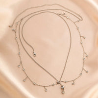 Thumbnail for Shining Layered CZ Inlaid Tassel Navel Piercing Belly Chain - ArtGalleryZen