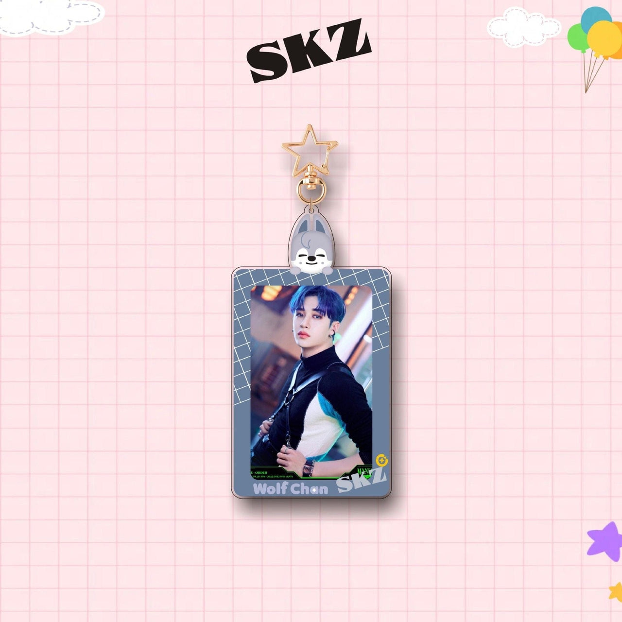 SKZ Kpop Keychain Acrylic Photocard Holder - ArtGalleryZen