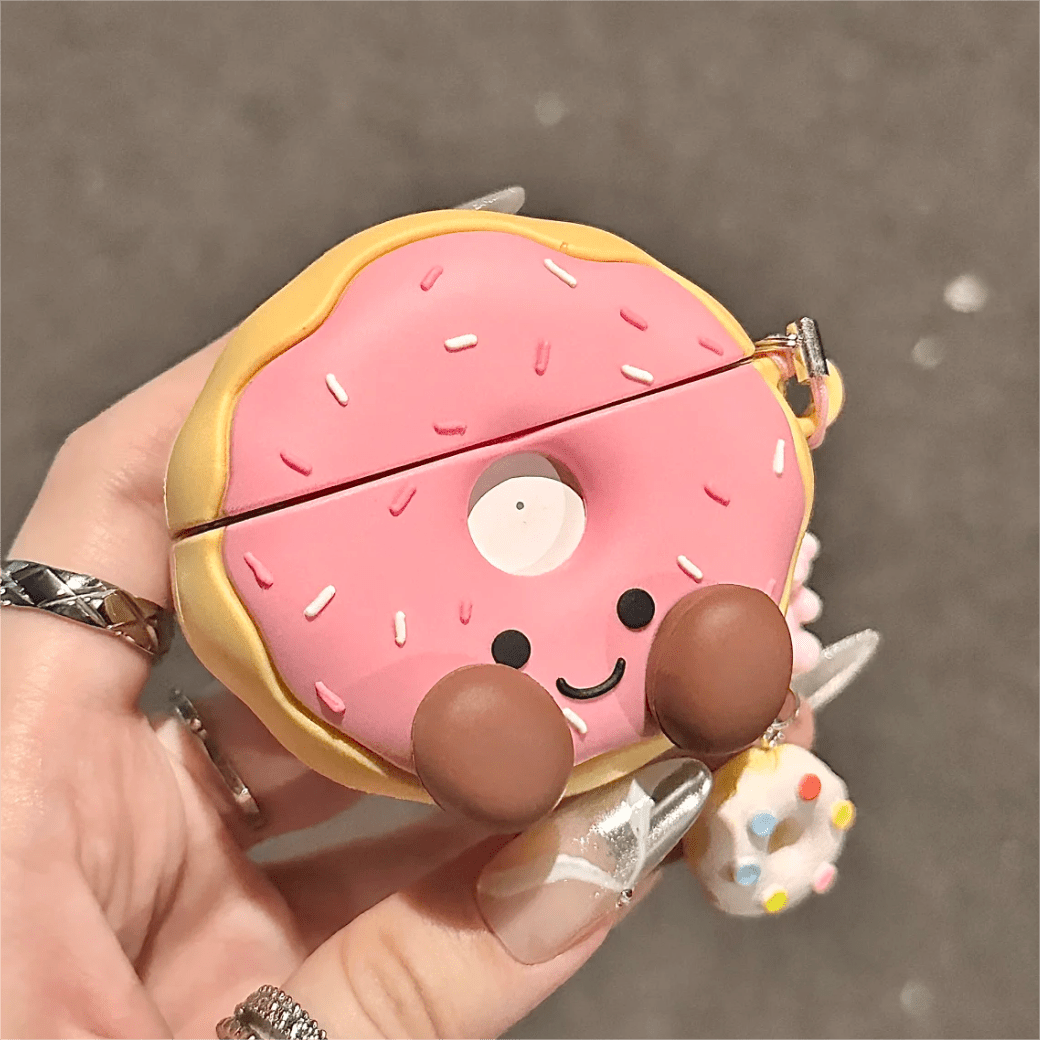 Smile Donut AirPods Earphone Case With Accessories - ArtGalleryZen