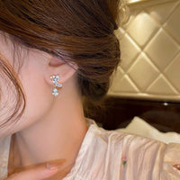 Thumbnail for Sparkling CZ Inlaid Butterfly Waterdrop Dangle Earrings - ArtGalleryZen