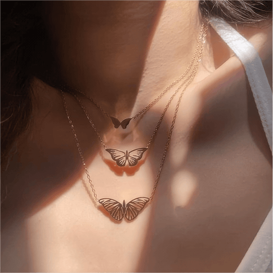 Butterfly Gold Station Necklace | Julie Vos