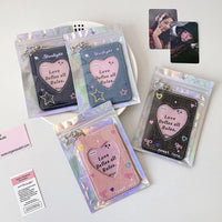 Thumbnail for Starlight Heart Denim Kpop Keychain Photocard Holder - ArtGalleryZen