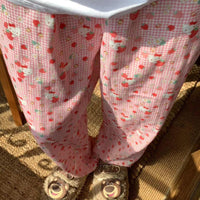 Thumbnail for Strawberry Hello Kitty Cotton Pajama Pants - ArtGalleryZen