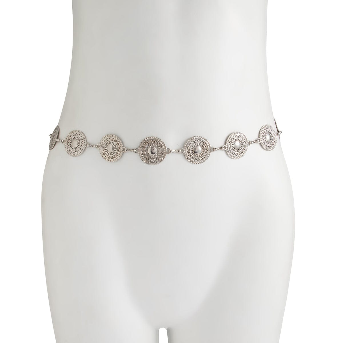 Stylish Hollow Pattern Round Disk Waist Chain - ArtGalleryZen