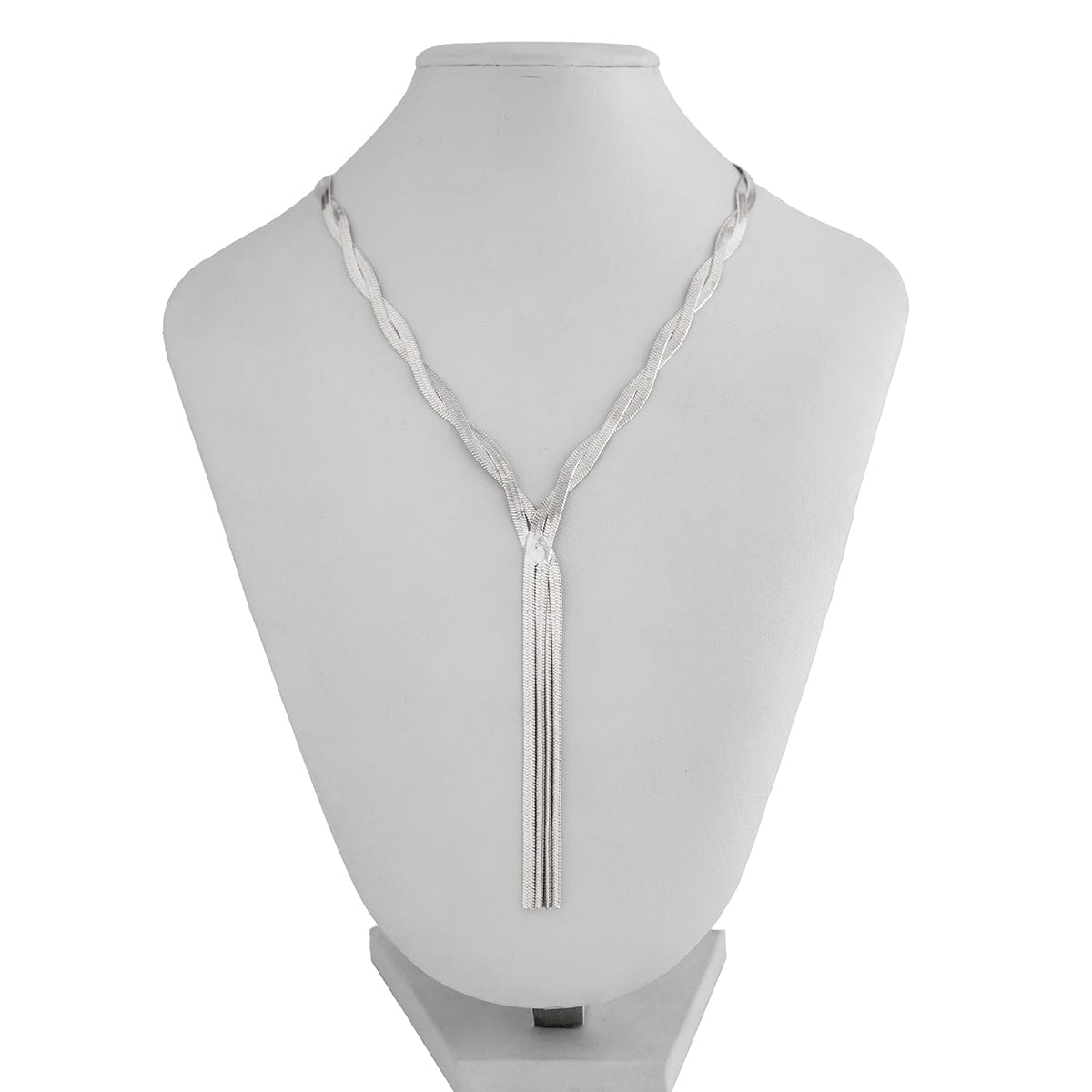 Stylish Layered Cross Snake Chain Tassel Y Necklace - ArtGalleryZen