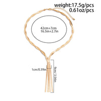 Thumbnail for Stylish Layered Cross Snake Chain Tassel Y Necklace - ArtGalleryZen