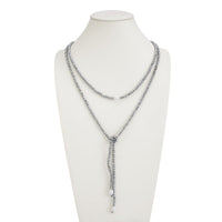 Thumbnail for Stylish Pearl Crystal Beaded Long Chain Necklace - ArtGalleryZen