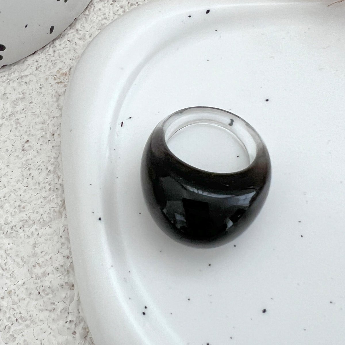 Stylish Transparent Colorful Resin Ring - ArtGalleryZen