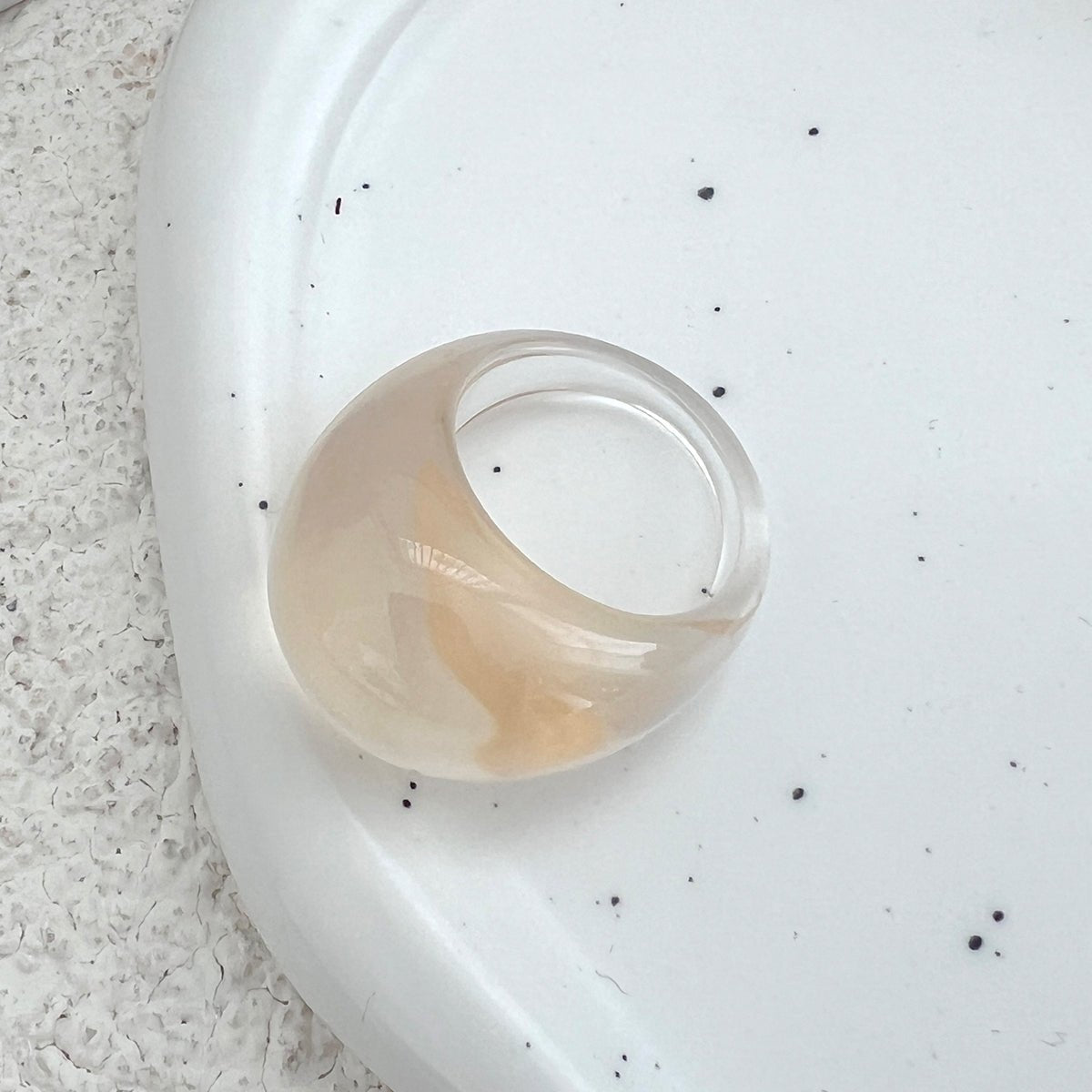 Stylish Transparent Colorful Resin Ring - ArtGalleryZen