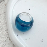 Thumbnail for Stylish Transparent Colorful Resin Ring - ArtGalleryZen