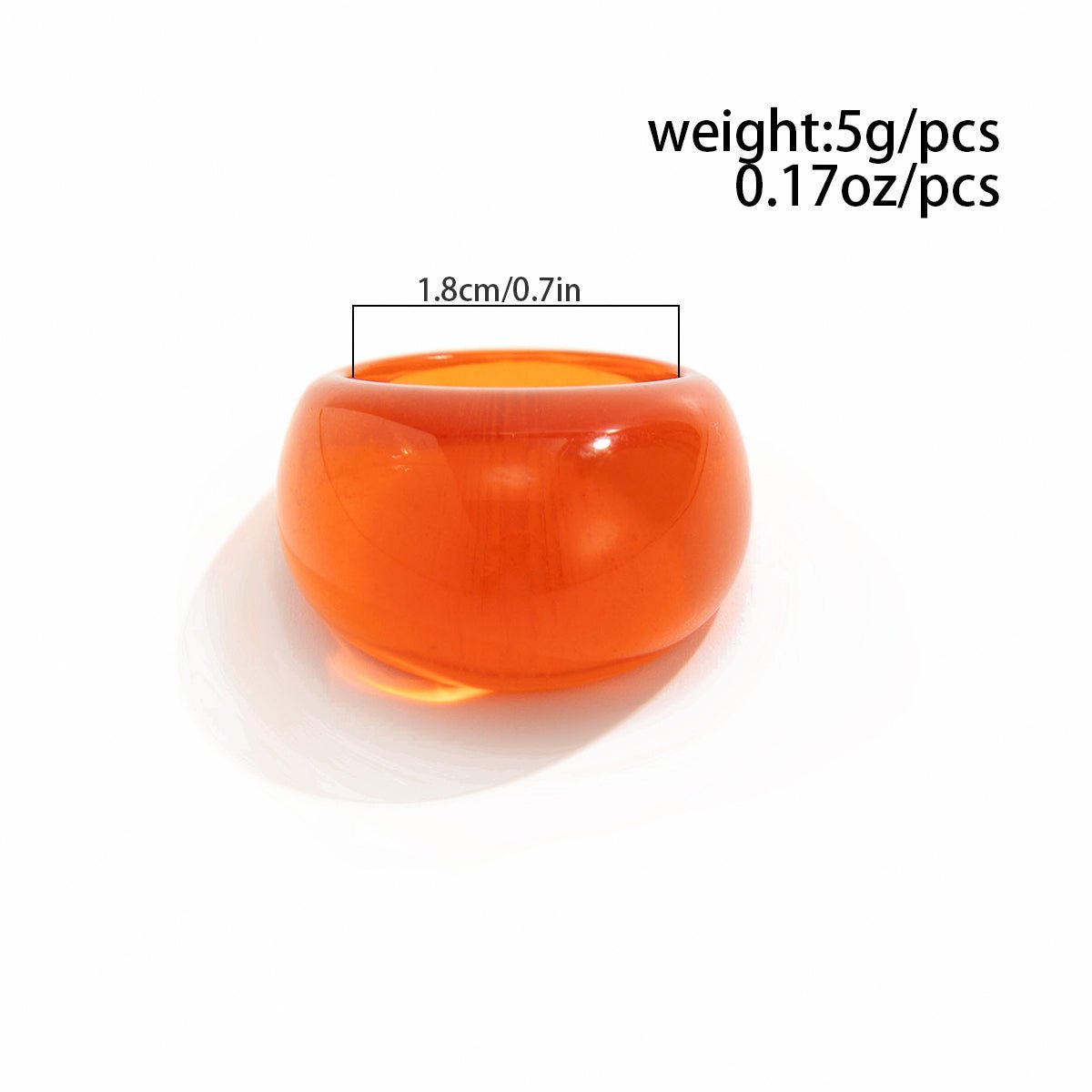 Stylish Transparent Colorful Resin Ring - ArtGalleryZen