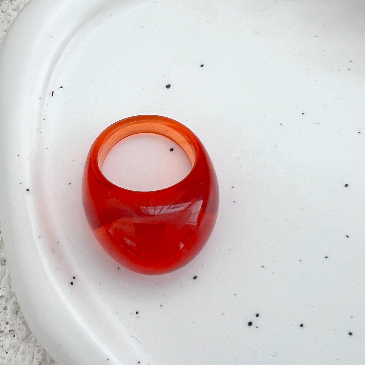 Stylish Transparent Colorful Resin Ring - ArtGalleryZen