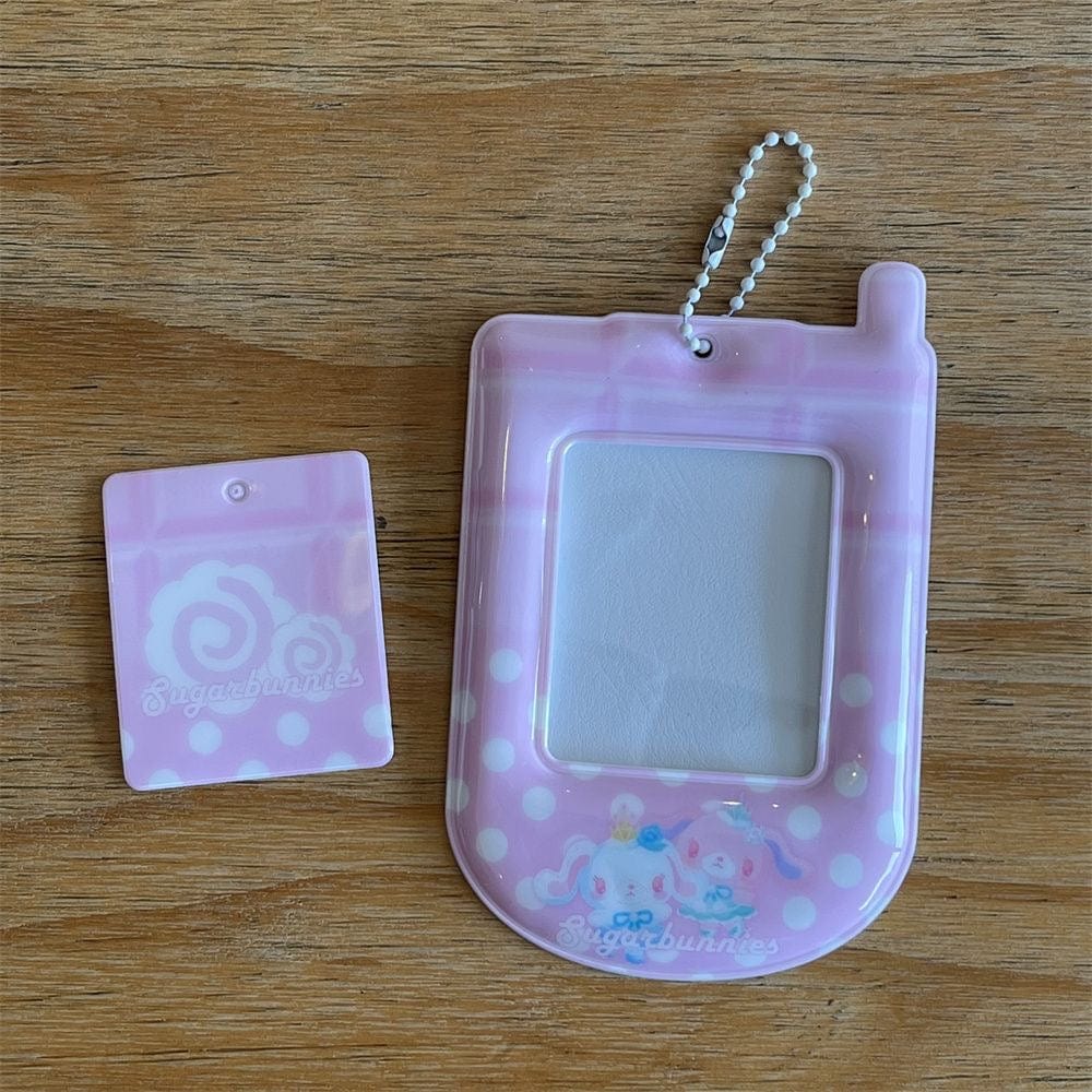 Sugarbunnies Phone Shaped Kpop Keychain Photocard Holder - ArtGalleryZen