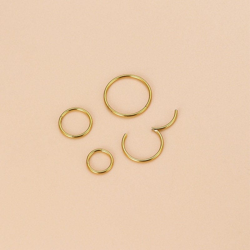 Surgical Steel 20 Gauge Nose Piercing Hoop Nose Lip Ring - ArtGalleryZen