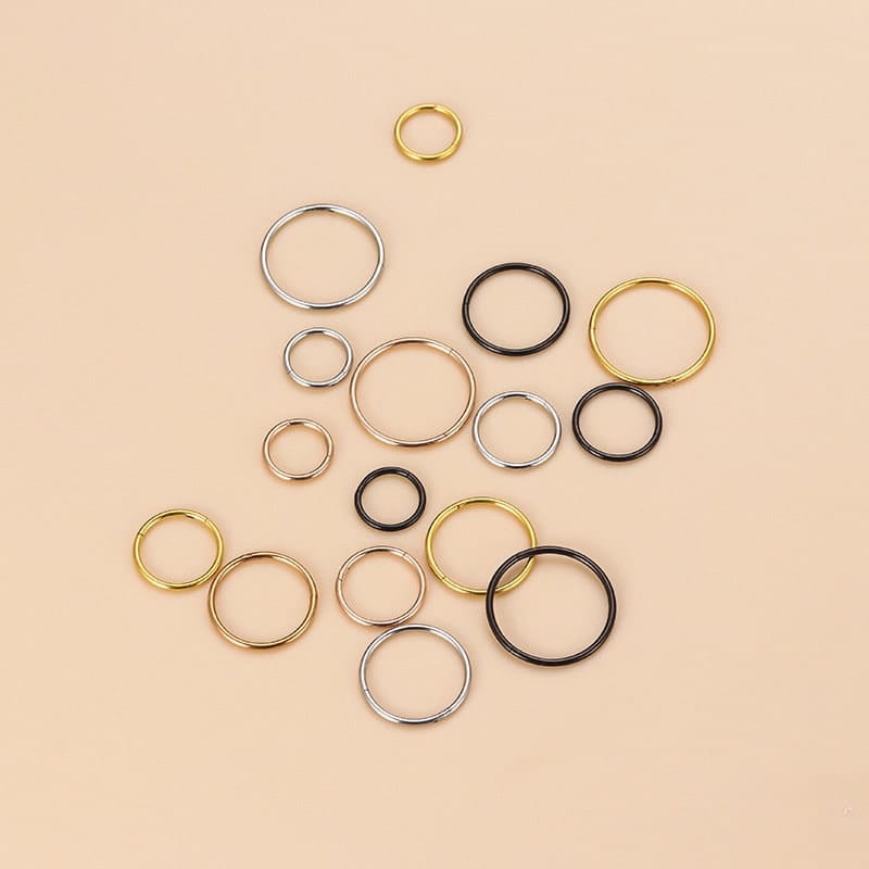 Surgical Steel 20 Gauge Nose Piercing Hoop Nose Lip Ring - ArtGalleryZen