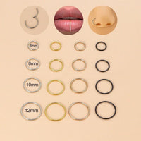 Thumbnail for Surgical Steel 20 Gauge Nose Piercing Hoop Nose Lip Ring - ArtGalleryZen