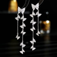 Thumbnail for Swarovski Crystal Butterfly Tassel Earrings - ArtGalleryZen