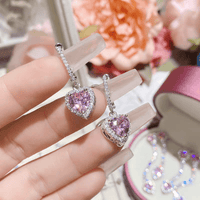 Thumbnail for Swarovski Crystal Heart Earrings - ArtGalleryZen