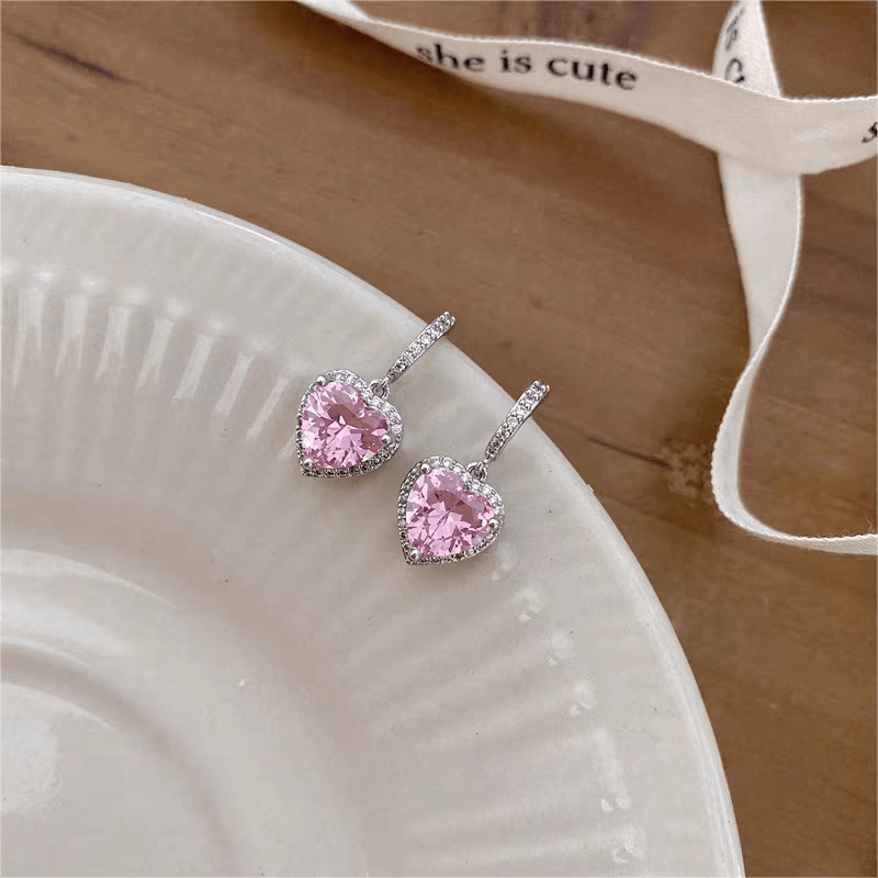 Swarovski Crystal Heart Earrings - ArtGalleryZen