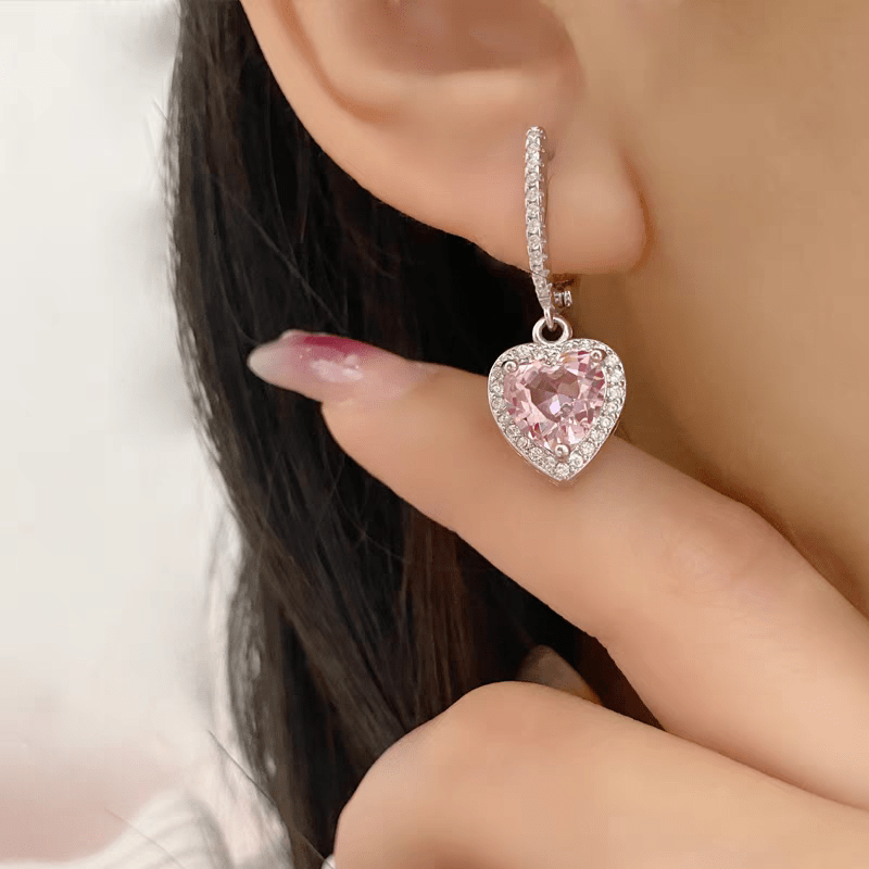 Swarovski Crystal Heart Earrings - ArtGalleryZen