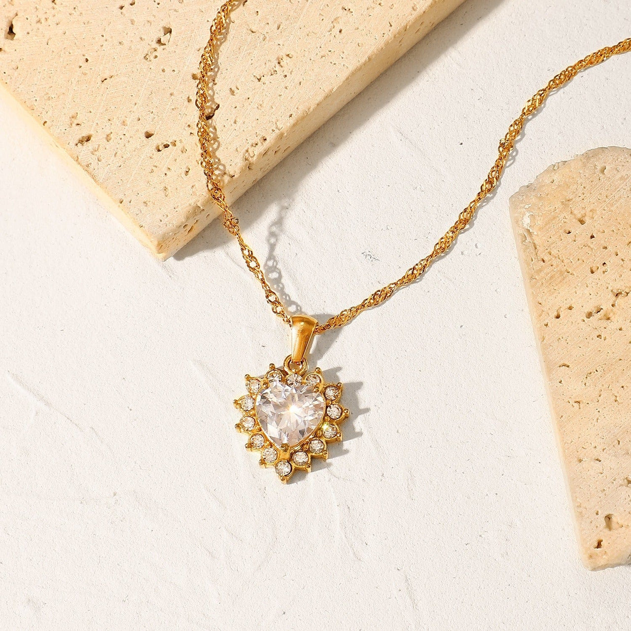Swarovski Crystal Heart Pendant Necklace - ArtGalleryZen