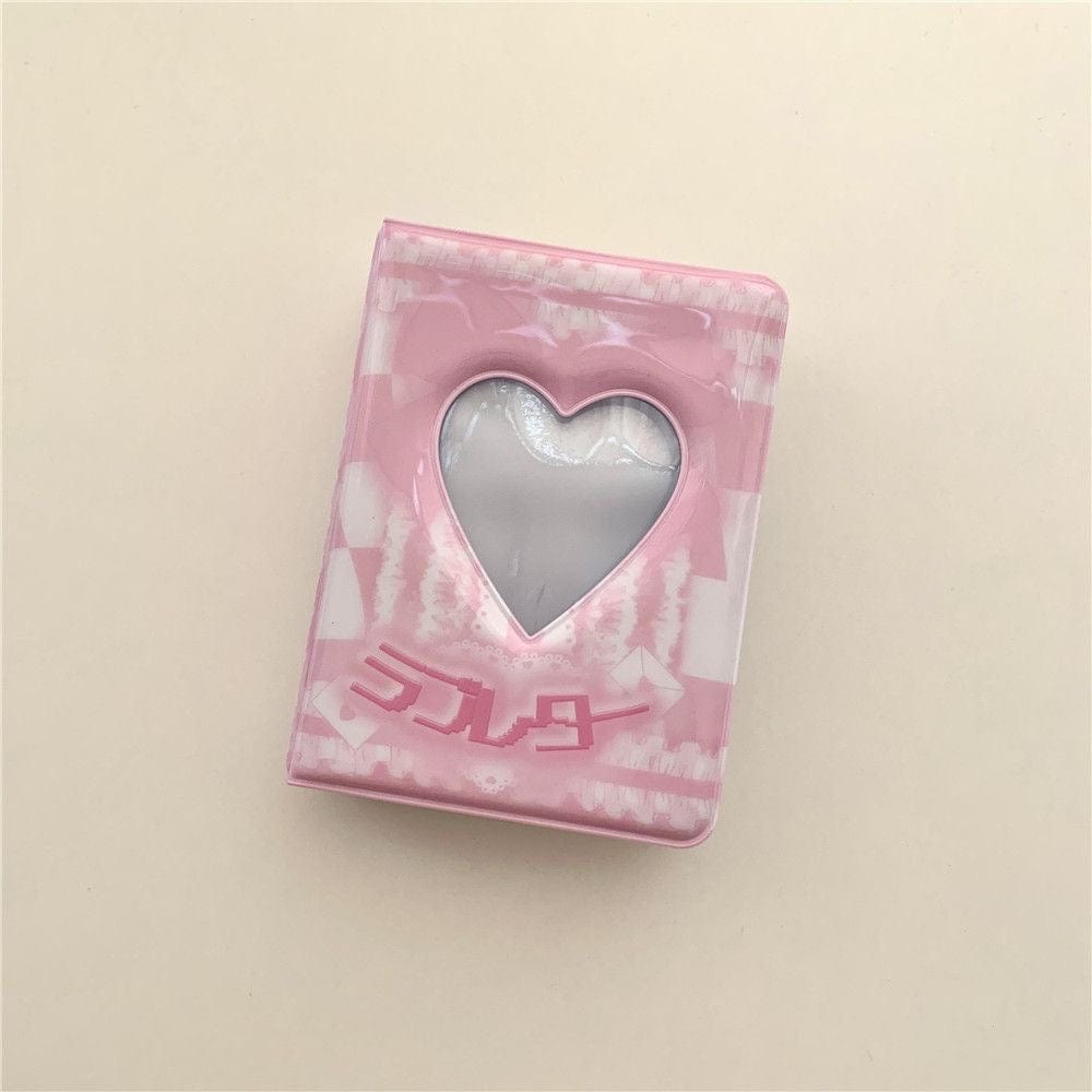 Sweet Bowknot Heart Kpop 3 Inch Mini Photocard Album - ArtGalleryZen