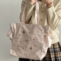 Thumbnail for Sweet Bunny Bear Rose Embroidery Bowknot Shoulder Bag - ArtGalleryZen