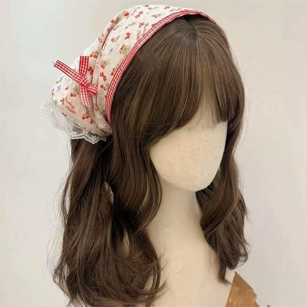 Sweet Colorful Floral Lace Ribbon Bowknot Hair Band Hair Scarf - ArtGalleryZen