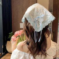 Thumbnail for Sweet Colorful Floral Lace Ribbon Bowknot Hair Band Hair Scarf - ArtGalleryZen