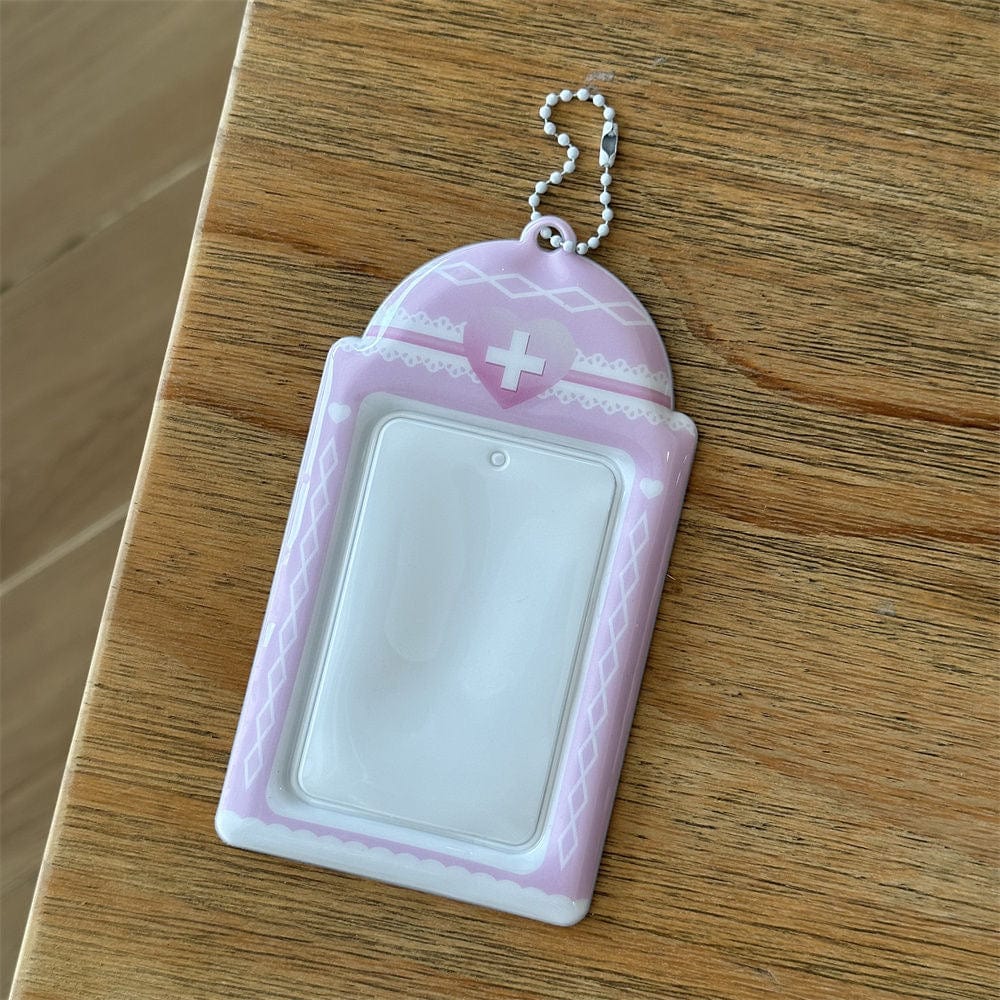 Sweet Heart Dolphin Bowknot Kpop Keychain Photocard Holder - ArtGalleryZen