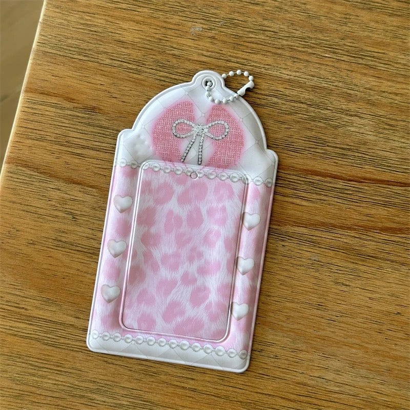 Sweet Heart Dolphin Bowknot Kpop Keychain Photocard Holder - ArtGalleryZen