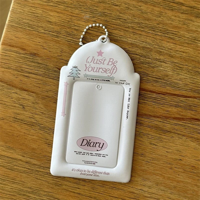 Sweet Heart Dolphin Bowknot Kpop Keychain Photocard Holder - ArtGalleryZen