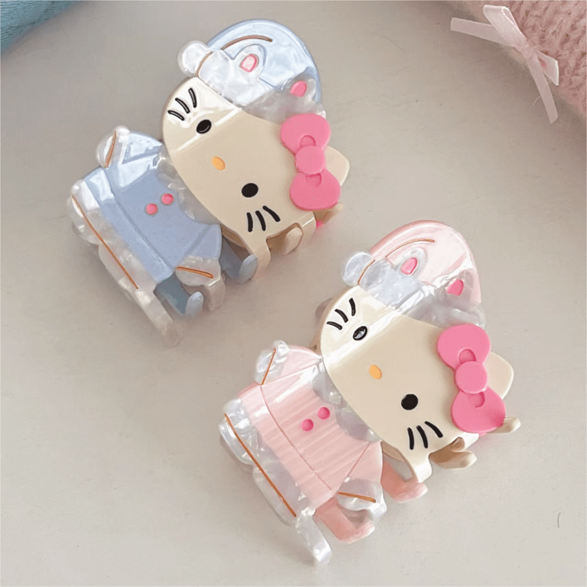 Sweet Hello Kitty Sleepwear Acetate Acrylic Hair Claw Hair Clip - ArtGalleryZen