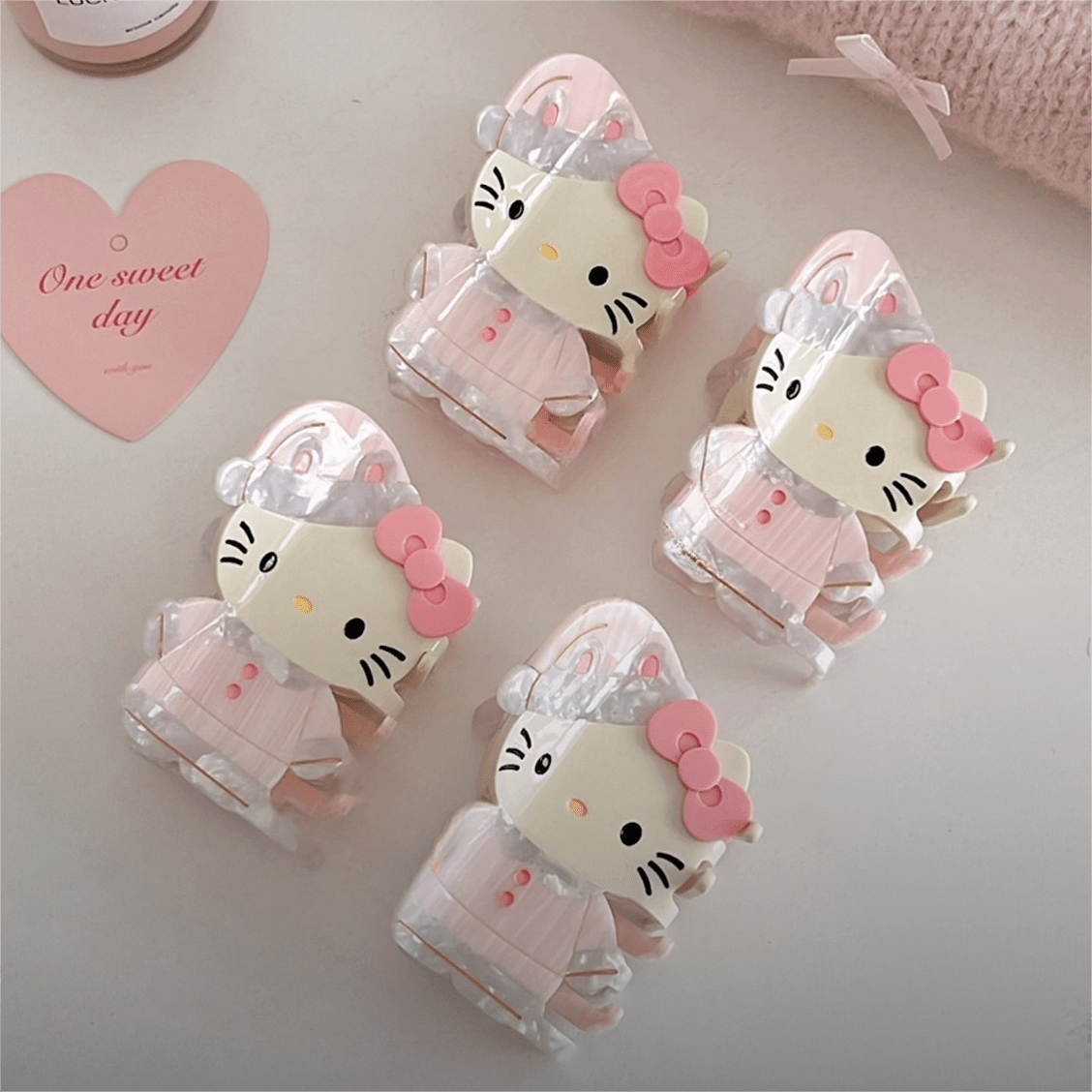 Sweet Hello Kitty Sleepwear Acetate Acrylic Hair Claw Hair Clip - ArtGalleryZen