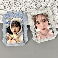 Thumbnail for Sweet Lace Bowknot Kpop Acrylic Photocard Holder - ArtGalleryZen