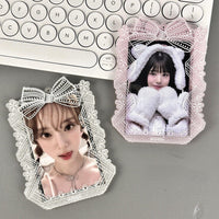Thumbnail for Sweet Lace Bowknot Kpop Acrylic Photocard Holder - ArtGalleryZen