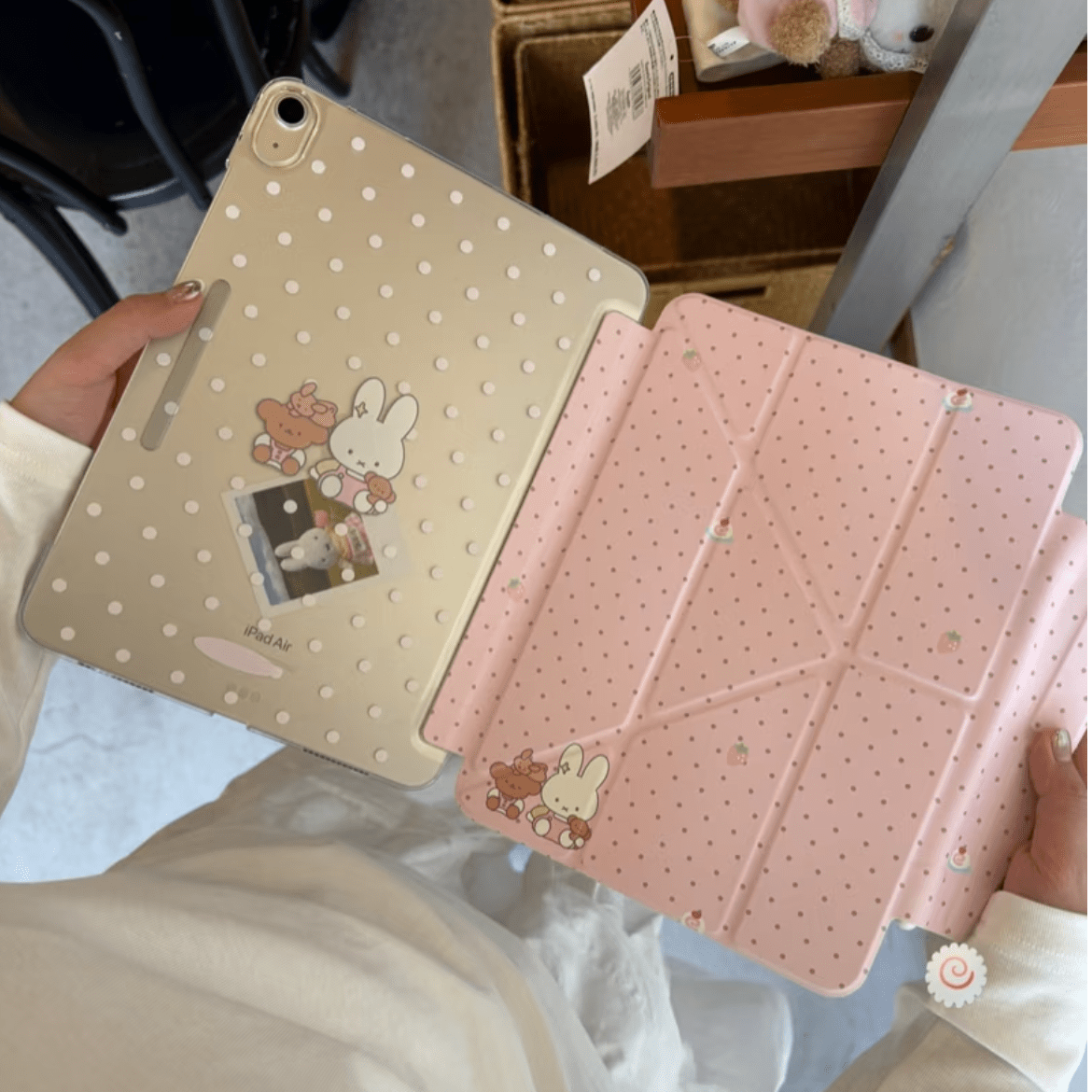 Sweet Miffy Polka Dot iPad Case - ArtGalleryZen