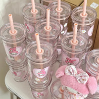 Thumbnail for Sweet My Melody Heart Glass Cup - ArtGalleryZen