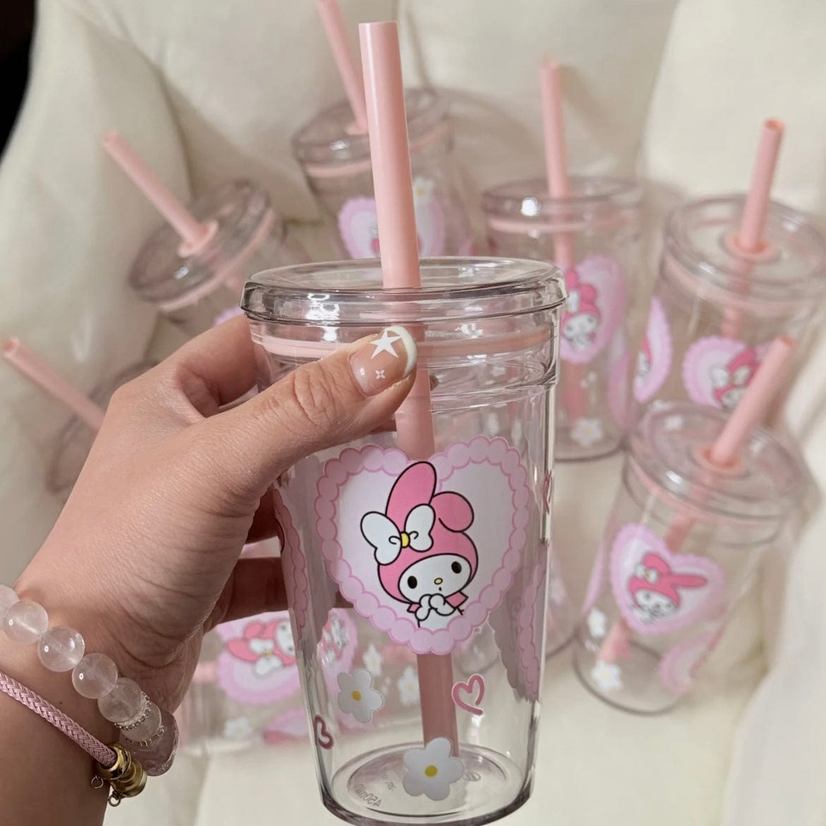 Sweet My Melody Heart Glass Cup - ArtGalleryZen