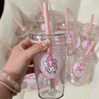 Thumbnail for Sweet My Melody Heart Glass Cup - ArtGalleryZen