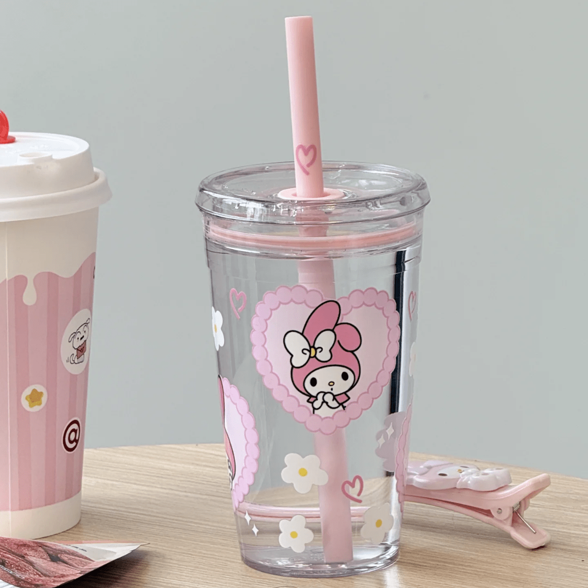 Sweet My Melody Heart Glass Cup - ArtGalleryZen