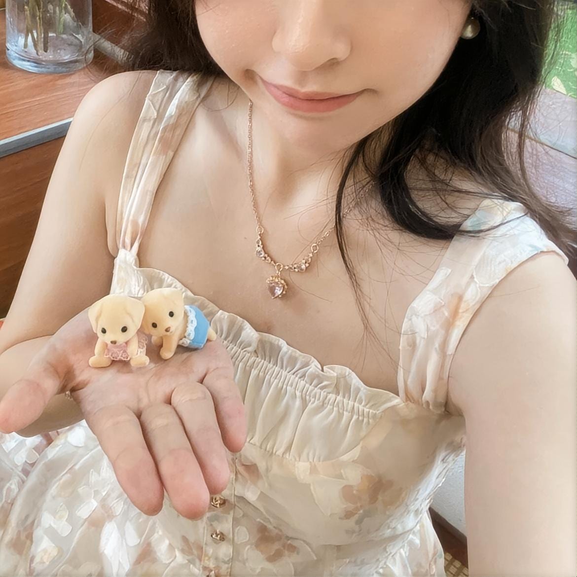 Sweet Pink Crystal Heart Pendant CZ Inlaid Necklace - ArtGalleryZen