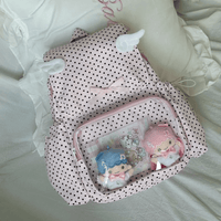Thumbnail for Sweet Polka Dots Angel Kpop Fan Display Backpack - ArtGalleryZen